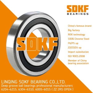 6205-2RS-ZZ Radial Bearing 25x52x15 Shielded Seal Ball Bearings SDKF Brand