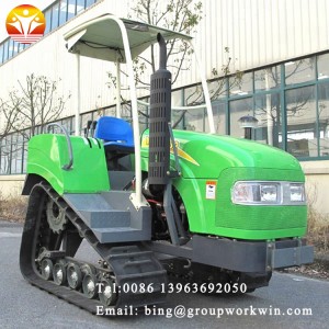 Tracked rubber track of Wishope WSL-752 small agricultural tractor