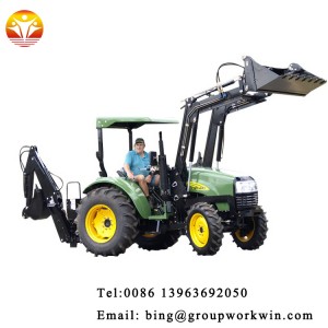 Chinese Cheap Farm small 30hp 40hp 4wd compact tractor Mounted frond end loader with bucket for sale