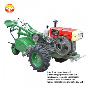 8-22hp diesel engine agriculture farm walking tractor