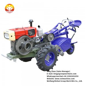 8-22hp diesel engine agriculture farm walking tractor