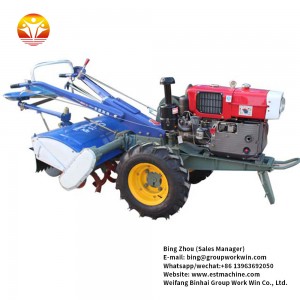 8-22hp diesel engine agriculture farm walking tractor