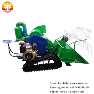 Hot sale factory supply Mini rice combine harvester with crawler