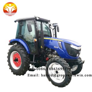 80HP 4x4 farm tractor with cabin