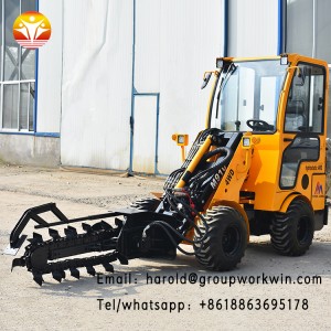 wheel tractor with front end loader and backhoe