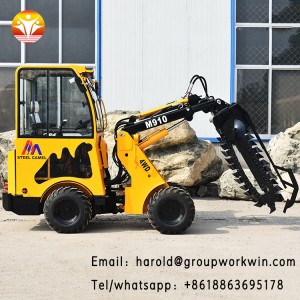 wheel tractor with front end loader and backhoe