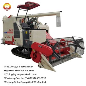 Chinese Promotion Price Full Feeding Rice Combine Harvester，4LZ-5A rice harvester