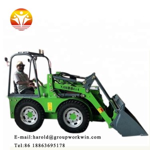 35HP farm tractor with front loader 4in1 bucket and backhoe