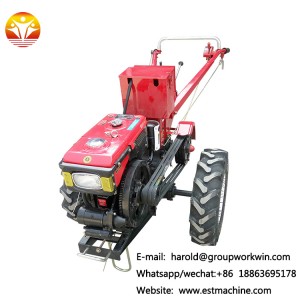 Small agricultural walking tractor