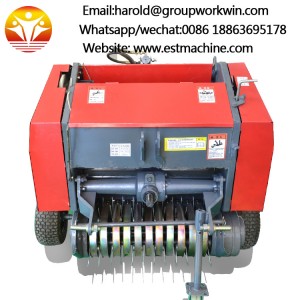 mini round hay straw baler with tractor driven