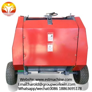 mini round hay straw baler with tractor driven