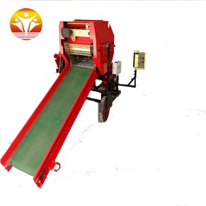 agricultural round hay bale press baler machine