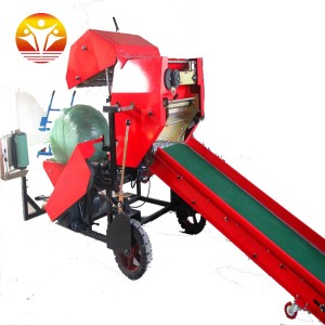 agricultural round hay bale press baler machine