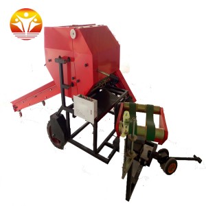 agricultural round hay bale press baler machine