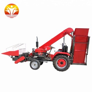 Tractor mounted small ear corn/maize combine harvester