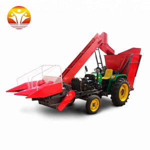 Tractor mounted small ear corn/maize combine harvester