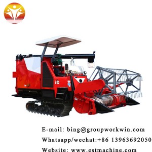 Chinese Highly Efficient Big Grain Tank Rice Combine Harvester For Sale