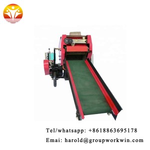 Silage rice straw round baler and wrapper machine