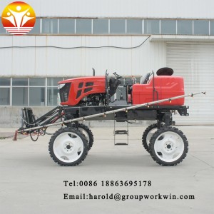 agricultural self propelled farm boom sprayer with high clearance