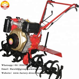 High quality agricultural equipment 9 horsepower diesel rotary tiller micro tillage machine